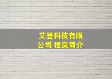 艾登科技有限公司 程岚简介